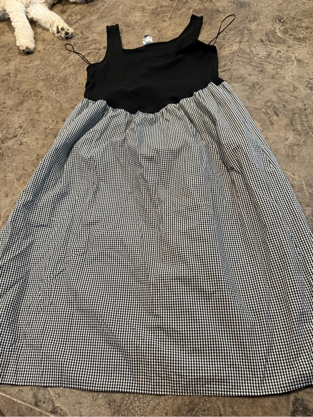 🍗NWOT Black & White Gingham dress